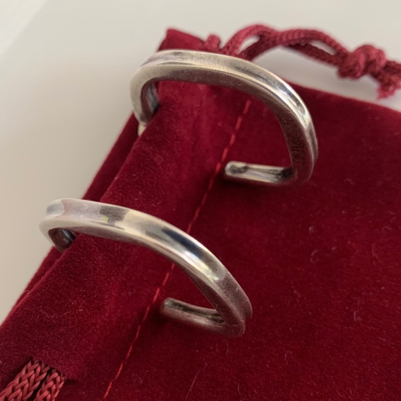 Sterling Silver .925 Modern Square Hoop Earrings – Minimalist Geometric Design - Picture 1 of 5